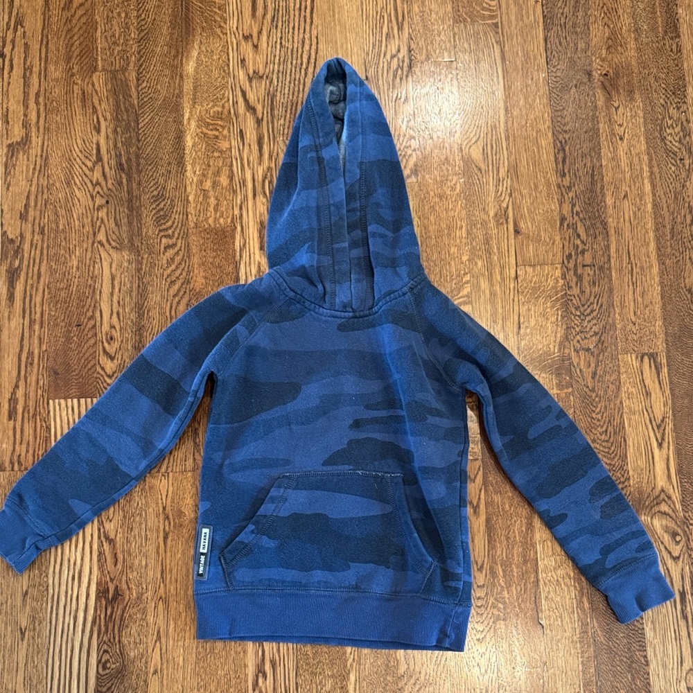 Vintage Havana Kids Blue Camouflage Hoodie Size 5/6